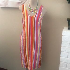 sax striped dress multicolor